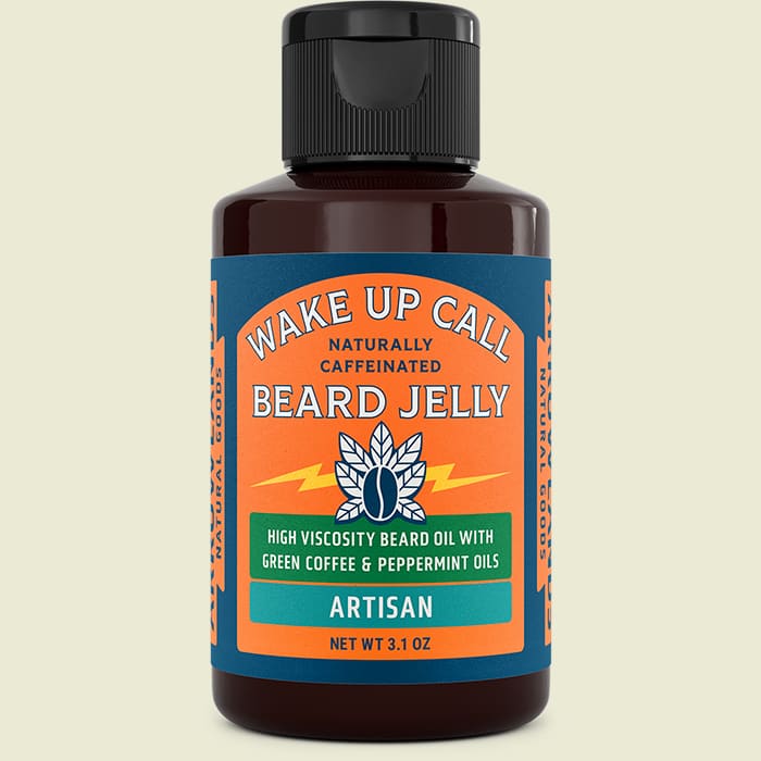 Bottle of Wake Up Call Beard Jelly, Artisan scent