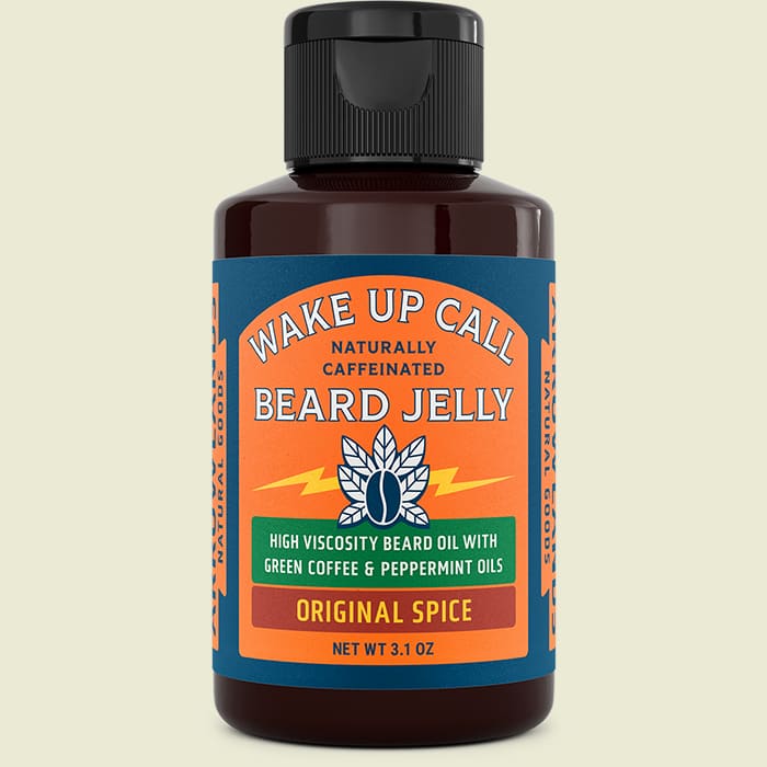 Bottle of Wake Up Call Beard Jelly, Original Spice scent